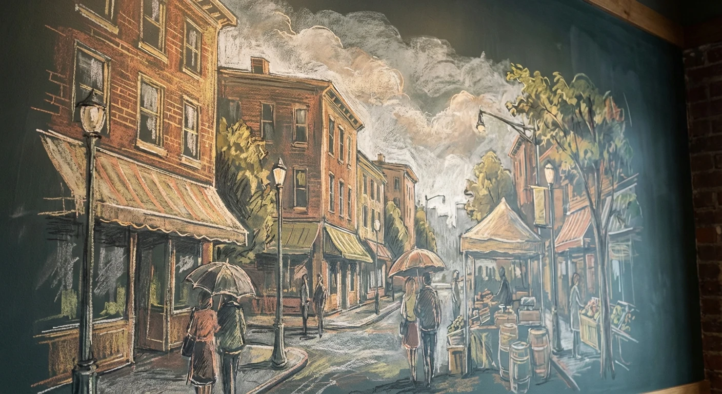 Northgate District chalk illustration