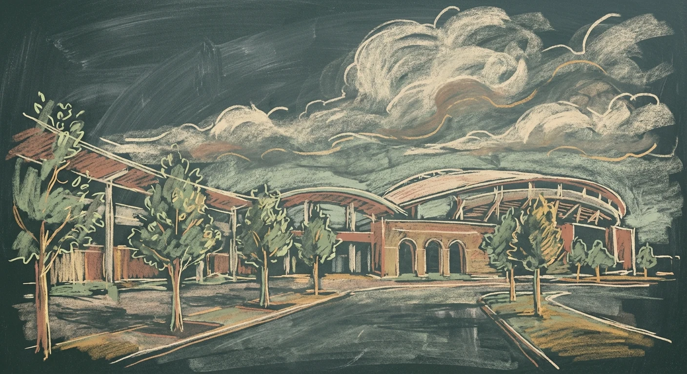 Panther Creek chalk illustration